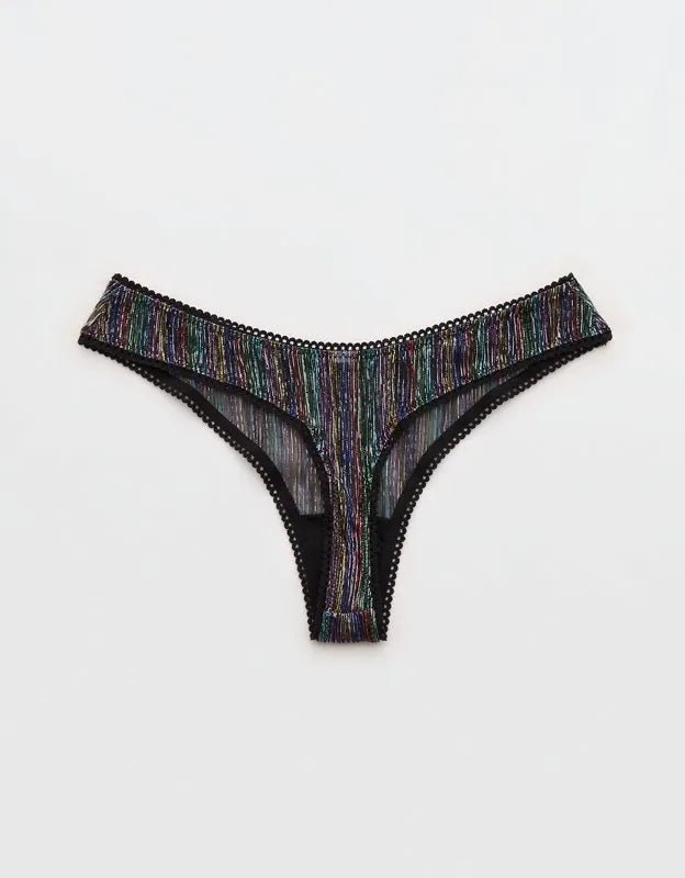 Show Off Pride Lurex Mesh Thong Underwear