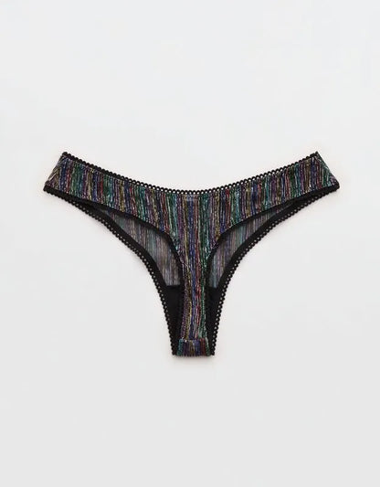 Show Off Pride Lurex Mesh Thong Underwear