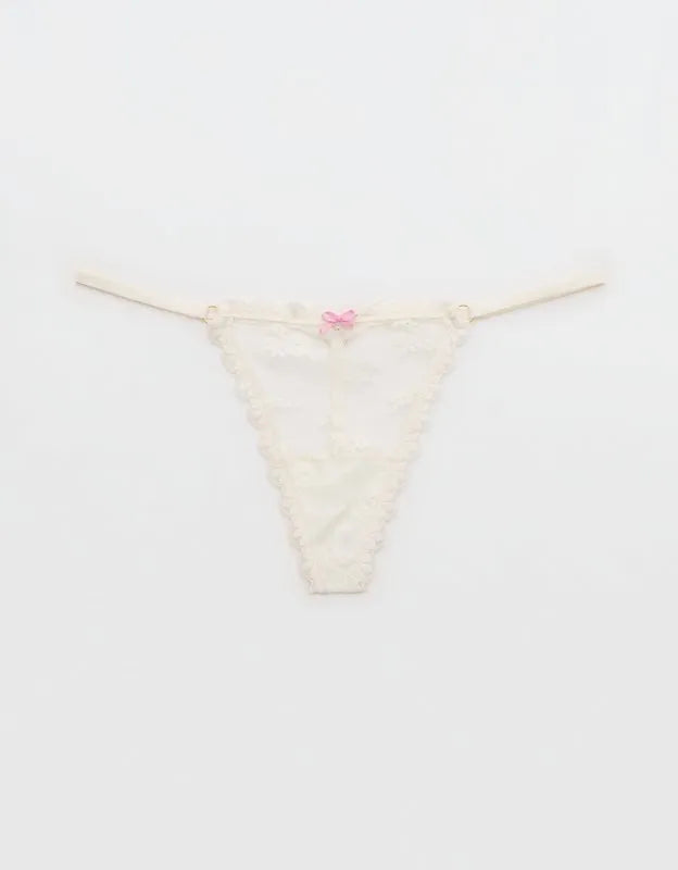 Show Off Midnight Romance Lace String Thong Underwear