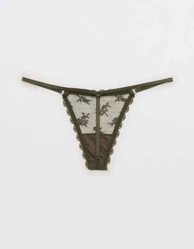Show Off Midnight Romance Lace String Thong Underwear
