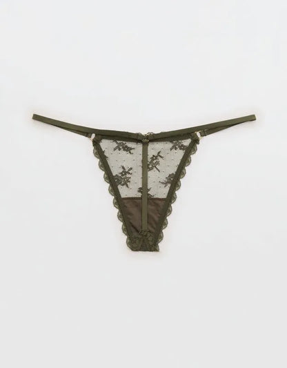 Show Off Midnight Romance Lace String Thong Underwear