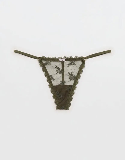 Show Off Midnight Romance Lace String Thong Underwear