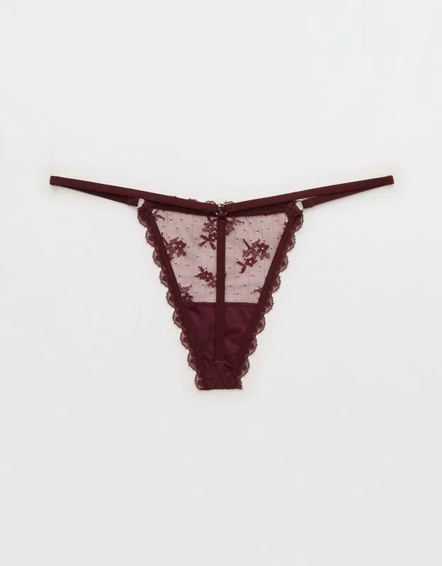 Show Off Midnight Romance Lace String Thong Underwear