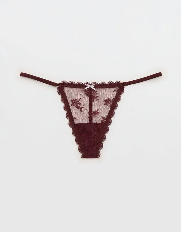 Show Off Midnight Romance Lace String Thong Underwear