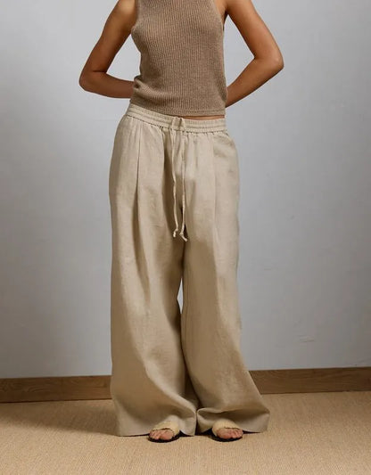 AE77 Premium Pull-On Linen Pant