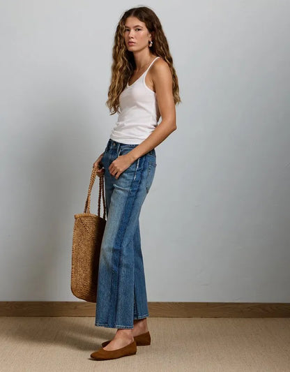 AE77 Premium Bootcut Crop Jean