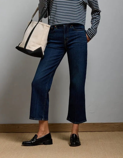 AE77 Premium Bootcut Crop Jean