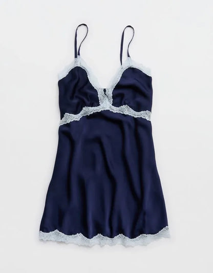 OVERSLEPT by Aerie Liquid Satin Mini Nightie