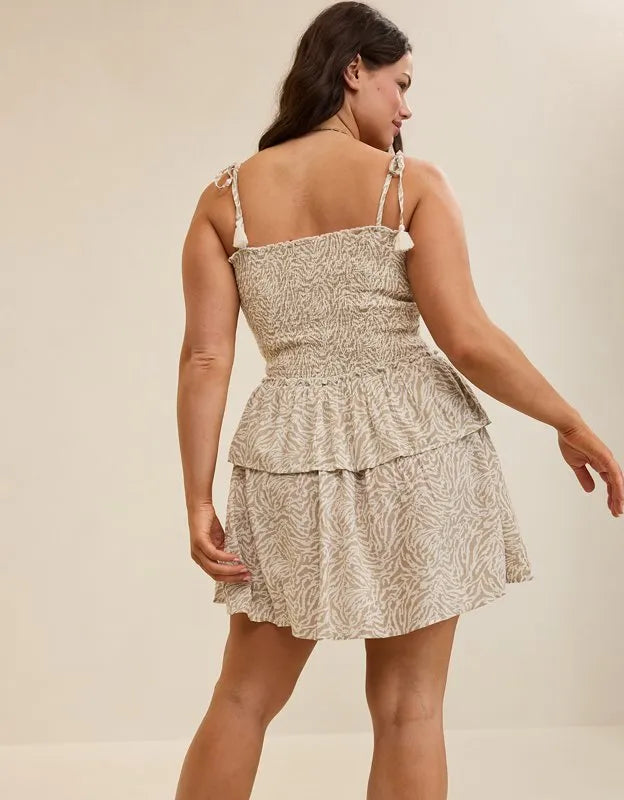 Aerie At The Barre Smocked Mini Dress