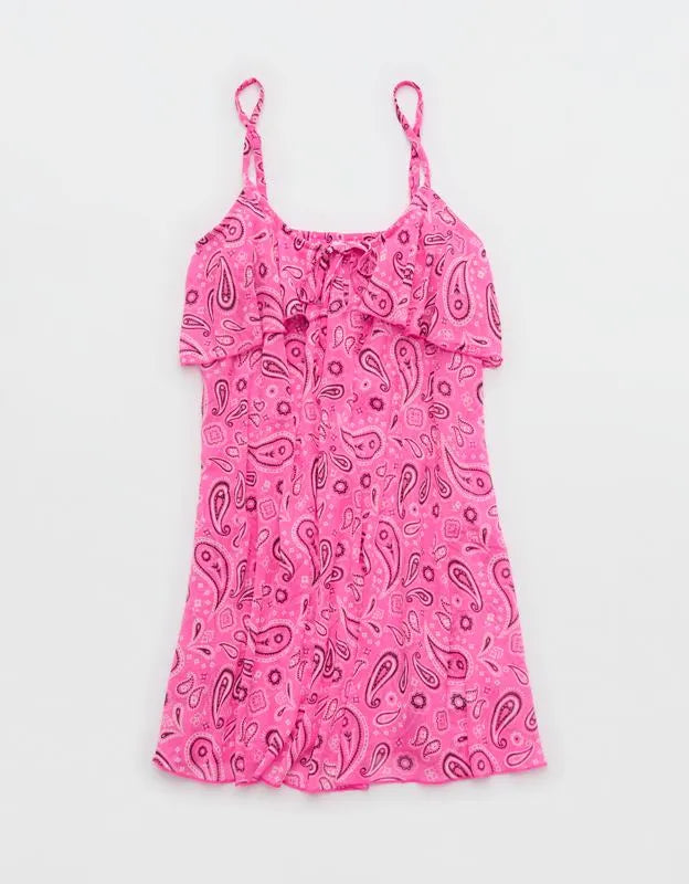 Aerie Festival Printed Mini Dress