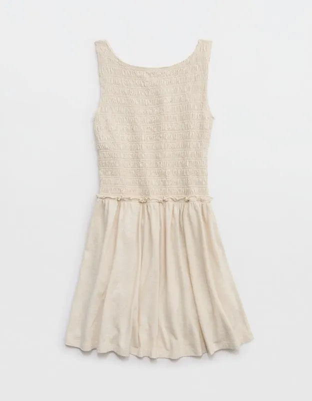 Aerie Happiest Smocked Mini Dress