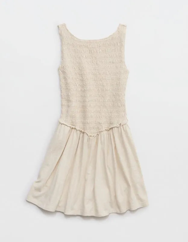 Aerie Happiest Smocked Mini Dress