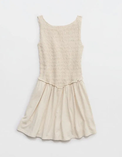 Aerie Happiest Smocked Mini Dress
