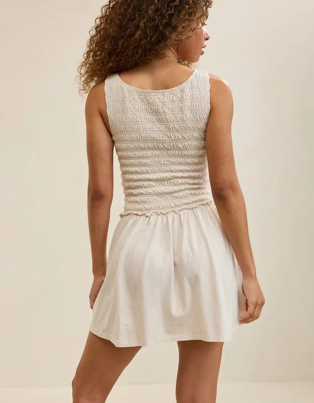 Aerie Happiest Smocked Mini Dress