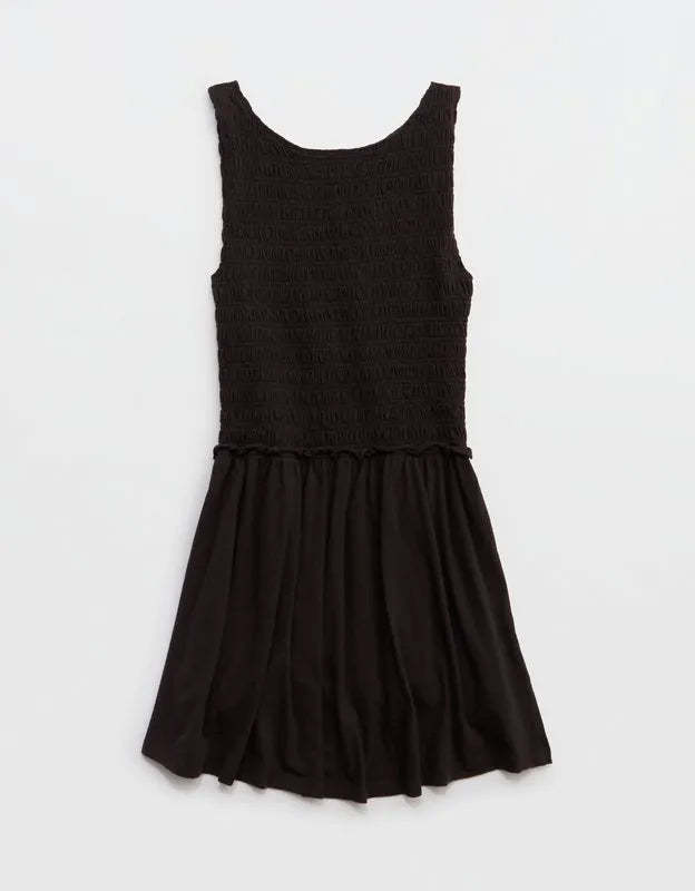 Aerie Happiest Smocked Mini Dress
