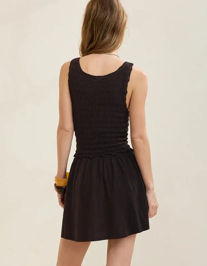 Aerie Happiest Smocked Mini Dress
