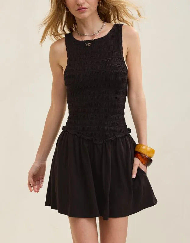 Aerie Happiest Smocked Mini Dress