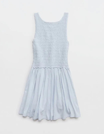 Aerie Happiest Smocked Mini Dress