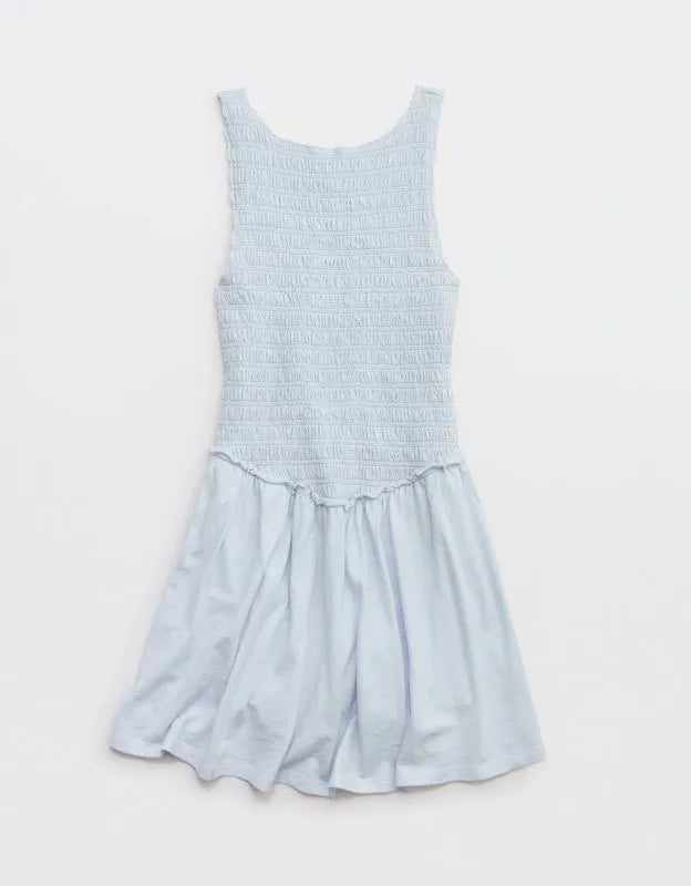 Aerie Happiest Smocked Mini Dress