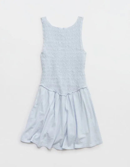 Aerie Happiest Smocked Mini Dress