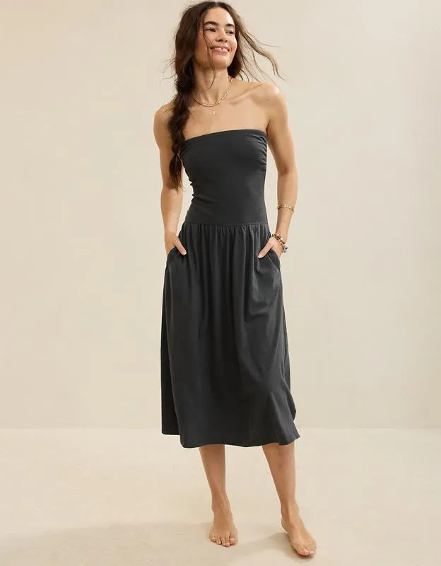 Aerie Happiest Tube Midi Dress