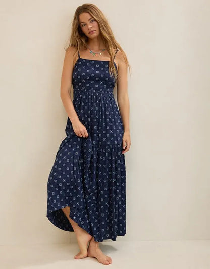 Aerie On-The-Down-Low Back Dress