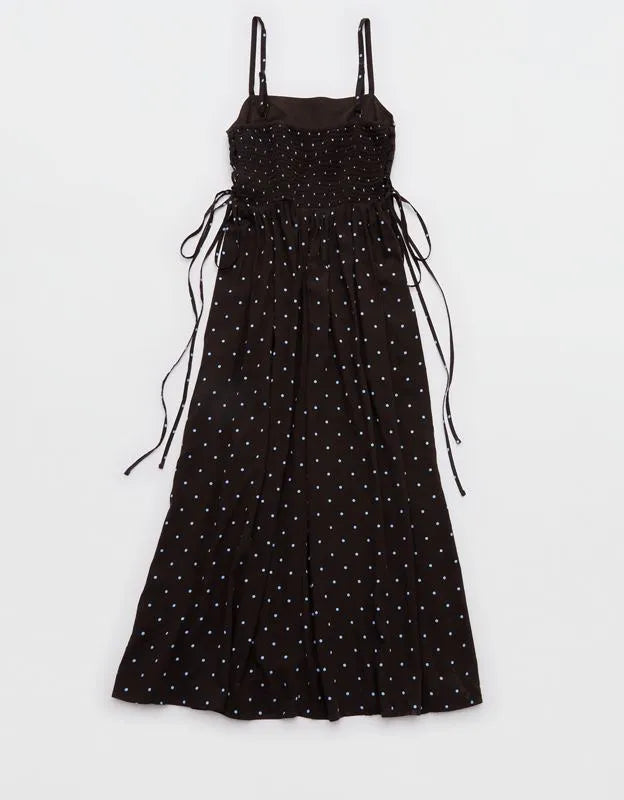 Aerie Happy & Drapey Lace Up Dress
