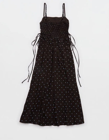 Aerie Happy & Drapey Lace Up Dress