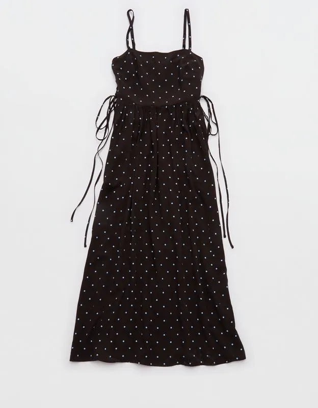Aerie Happy & Drapey Lace Up Dress