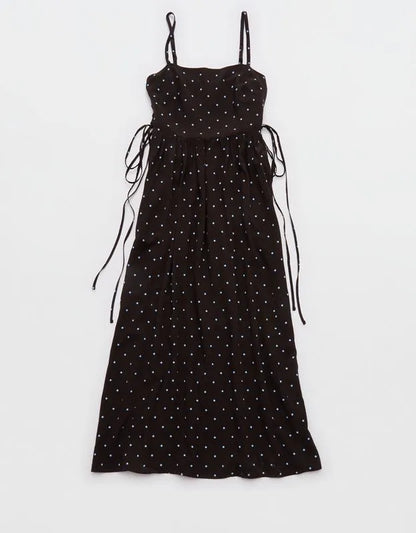 Aerie Happy & Drapey Lace Up Dress