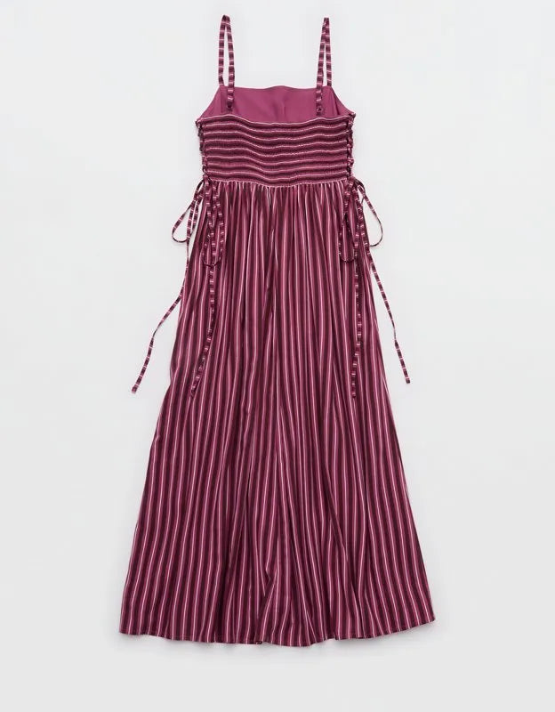 Aerie Happy & Drapey Lace Up Dress