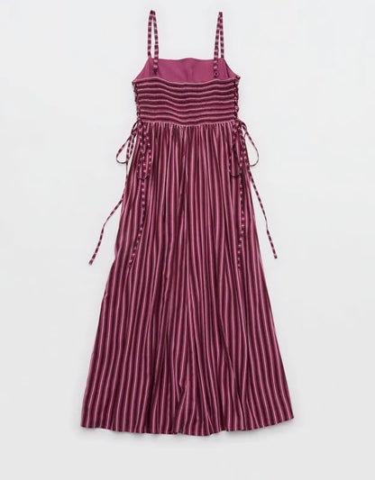 Aerie Happy & Drapey Lace Up Dress