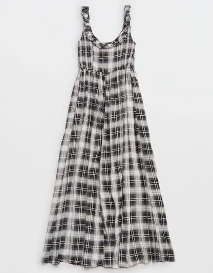 Aerie Happy & Drapey Side Smocked Dress