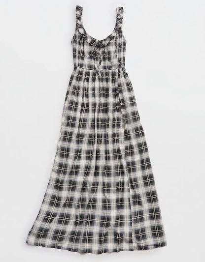 Aerie Happy & Drapey Side Smocked Dress