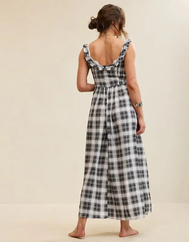 Aerie Happy & Drapey Side Smocked Dress