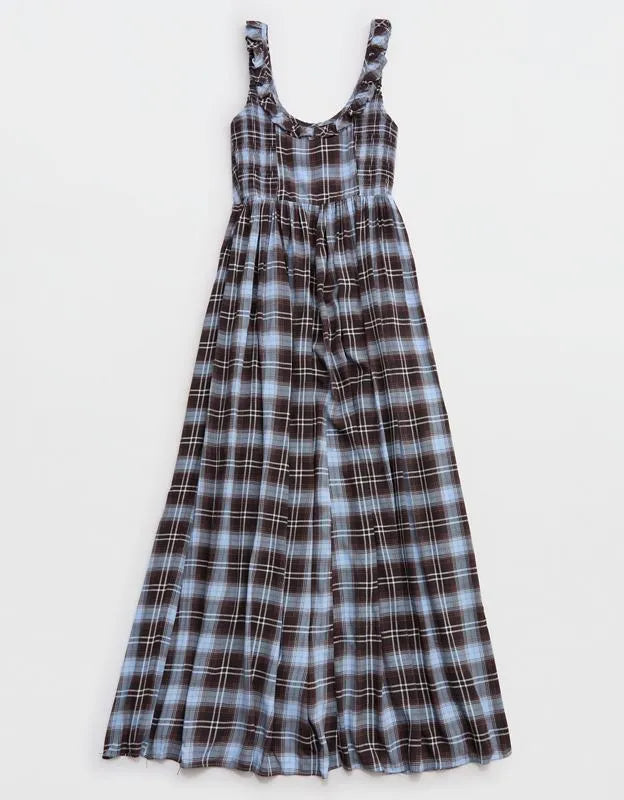 Aerie Happy & Drapey Side Smocked Dress