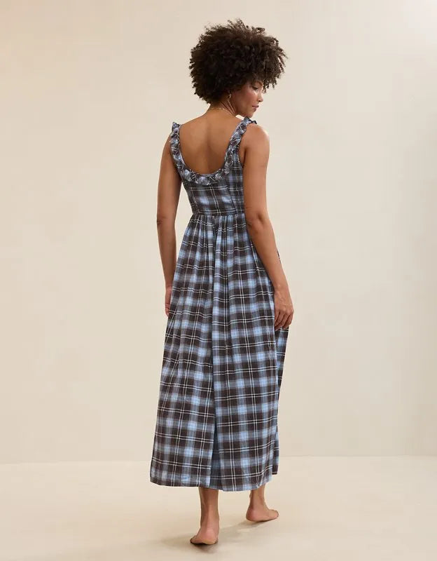 Aerie Happy & Drapey Side Smocked Dress