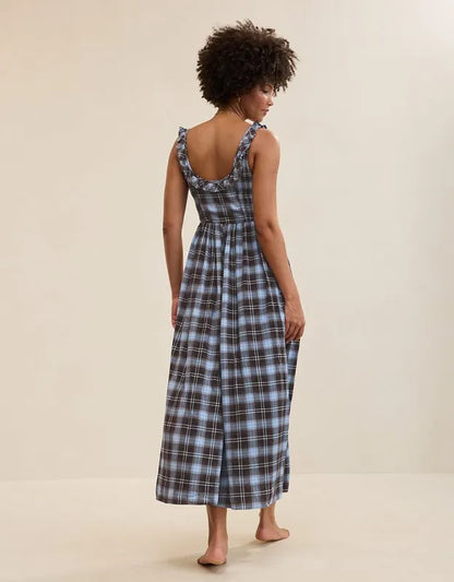 Aerie Happy & Drapey Side Smocked Dress