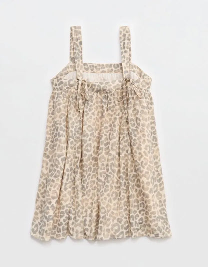 Aerie Printed Babydoll Mini Dress