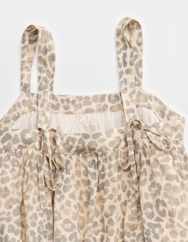 Aerie Printed Babydoll Mini Dress