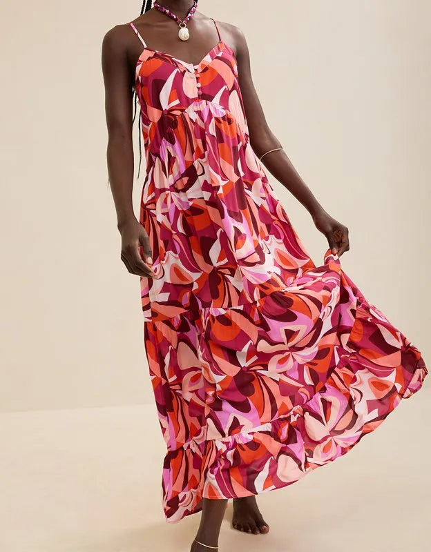 Aerie Printed Maxi Dress