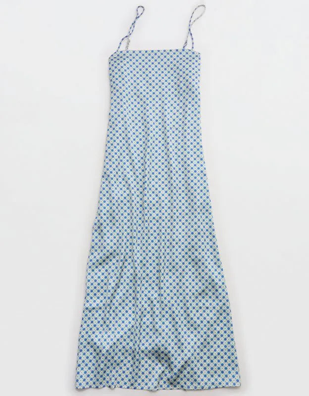 OVERSLEPT by Aerie Liquid Satin Maxi Slip Dress