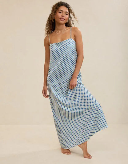 OVERSLEPT by Aerie Liquid Satin Maxi Slip Dress