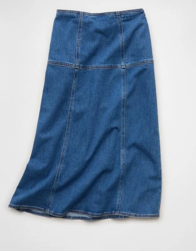 AE Dreamy Drape Low-Rise Midi Skirt