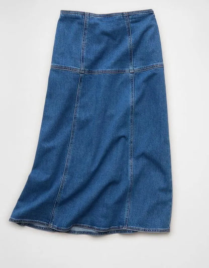 AE Dreamy Drape Low-Rise Midi Skirt