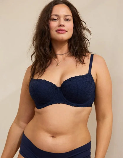 Show Off Vintage Lace Lightly Lined Balconette Bra