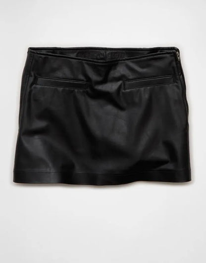 AE Mid-Rise Vegan Leather Skort