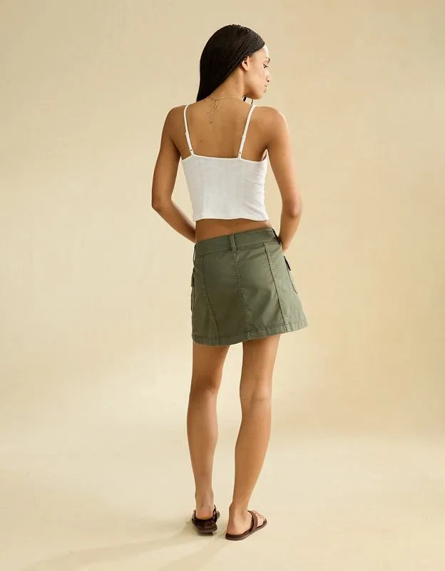 AE Low-Rise A-Line Mini Skirt