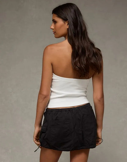 AE Super Low-Rise Cargo Parachute Micro Mini Skirt