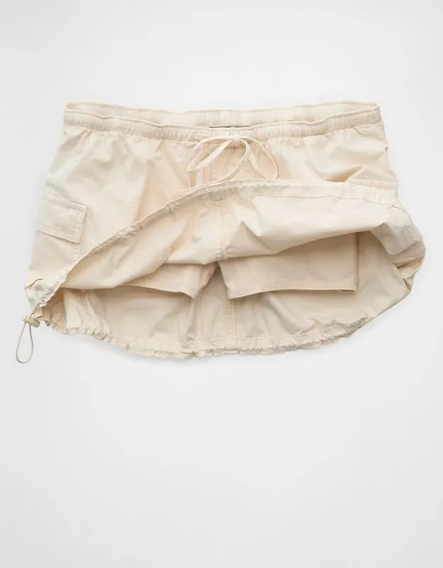 AE Super Low-Rise Cargo Parachute Micro Mini Skirt